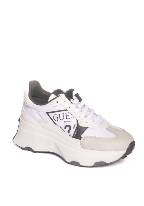 White/black caleb runner sneaker GUESS | FLPCB4 FAB12CALEBB4-WHI/BLACK